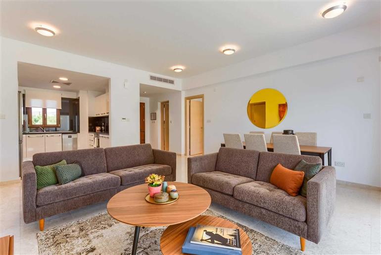 Living room in Apartment Alexander Heights Premium AL01, Aphrodite Hills