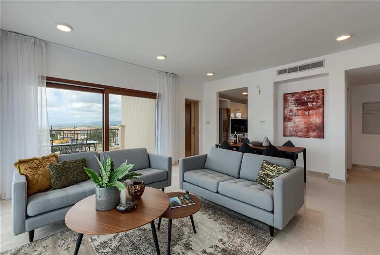 Living room in Apartment Alexander Heights Premium AL21, Aphrodite Hills