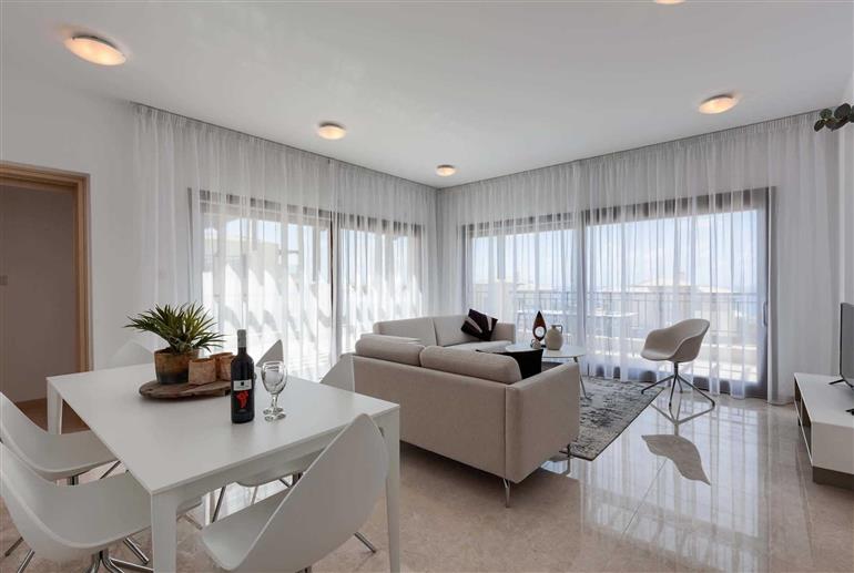 Living room in Apartment Alexander Heights Premium AL22, Aphrodite Hills