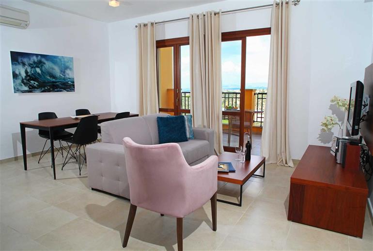 Living room in Apartment Theseus Village BI12, Aphrodite Hills