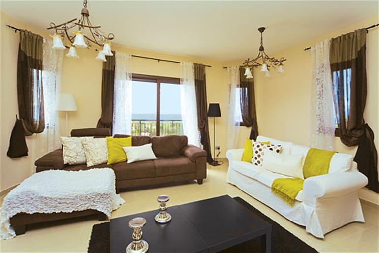 Living room in Petrides Villa, Argaka