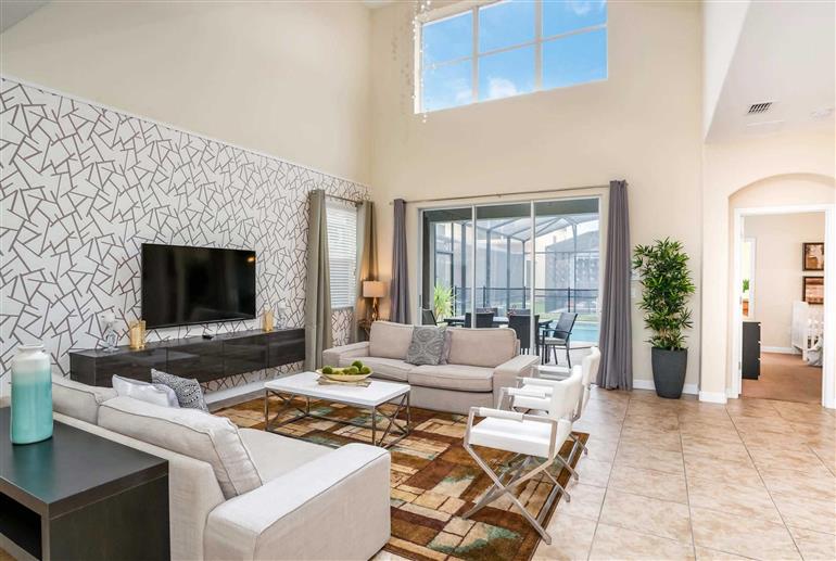 Living room in Villa Bismark Palm, Paradise Palms