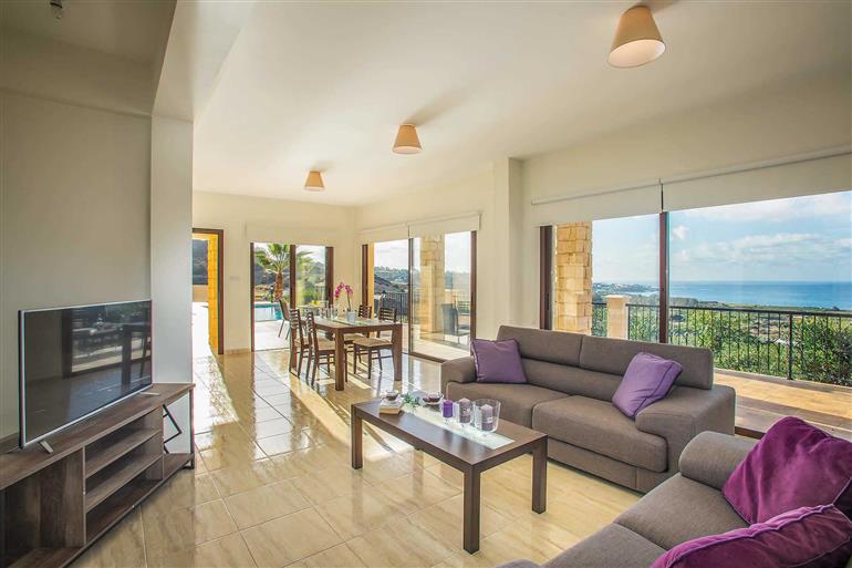 Living room in Villa Blue Jadeite, Coral Bay