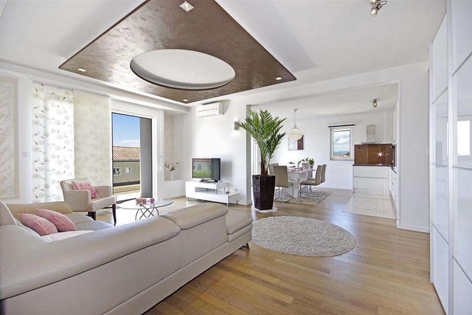 Living room in Villa Bura, Croatia