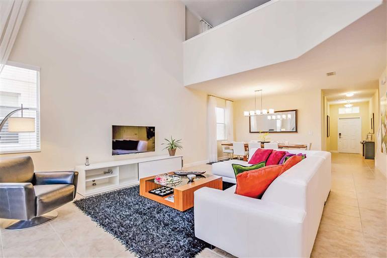 Living room in Villa Columbus, Paradise Palms, Orlando - Florida
