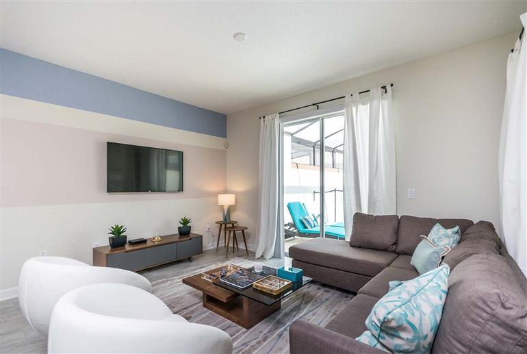 Living room in Villa Cranberry, Champions Gate