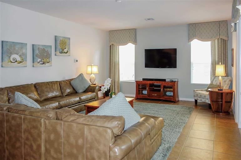 Living room in Villa Daffodil, Disney Area and Kissimmee