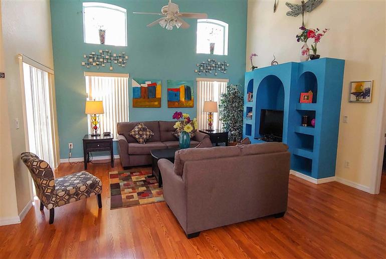Living room in Villa Felicity, Highlands Reserve
