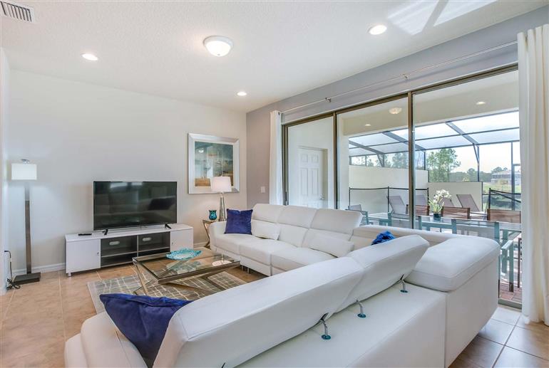 Living room in Villa Geneve Court, Windsor at Westside