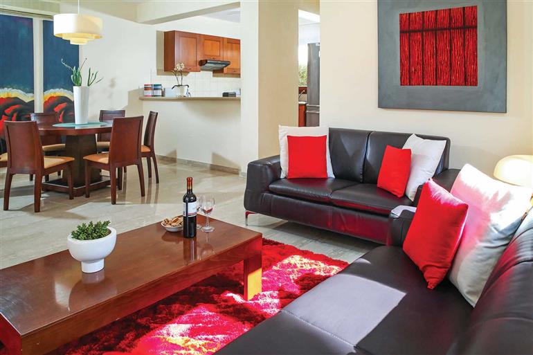 Living room in Villa Hestiades Green Junior 21, Aphrodite Hills