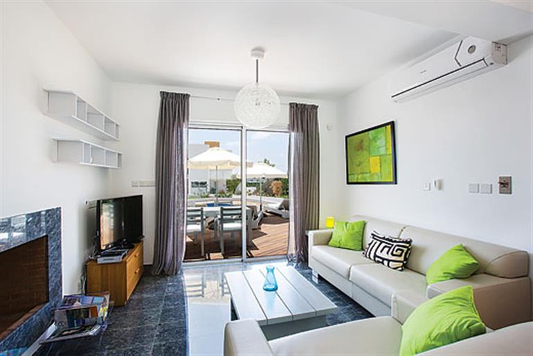 Living room in Villa Indigo, Paphos