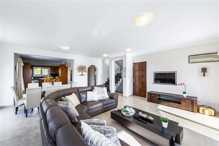 Living room in Villa Joanna, Coral Bay, Cyprus