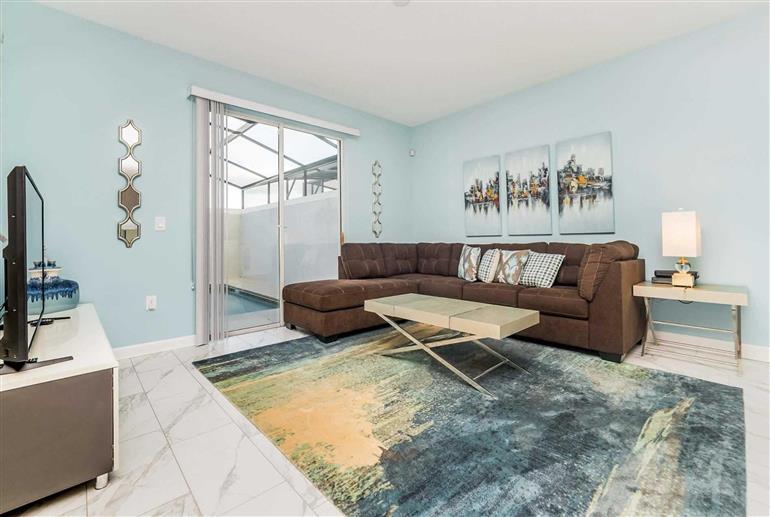 Living room in Villa Juliet, Storey Lakes, Orlando - Florida