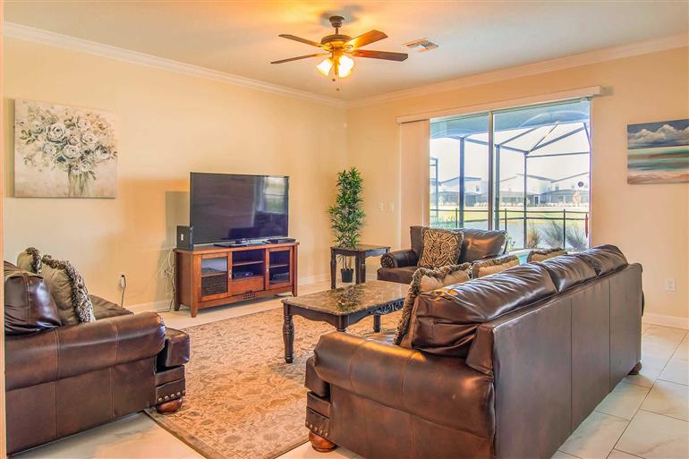 Living room in Villa Kings Castle, Storey Lakes, Orlando - Florida