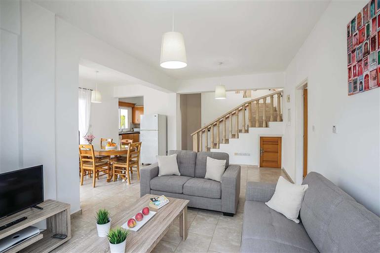 Living room in Villa Kiriaki, Coral Bay