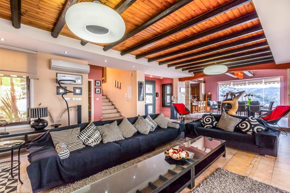 Living room in Villa Panorama, Cyprus