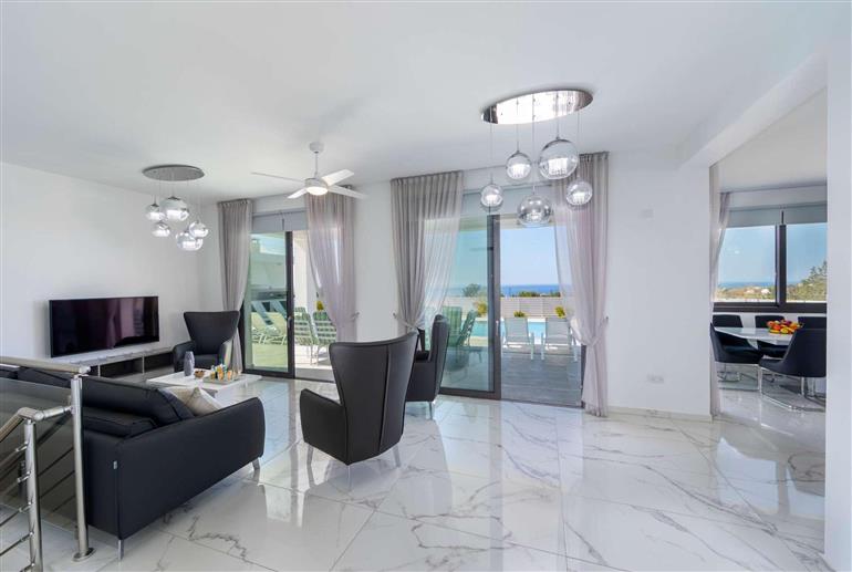 Living room in Villa Pleiades, Coral Bay