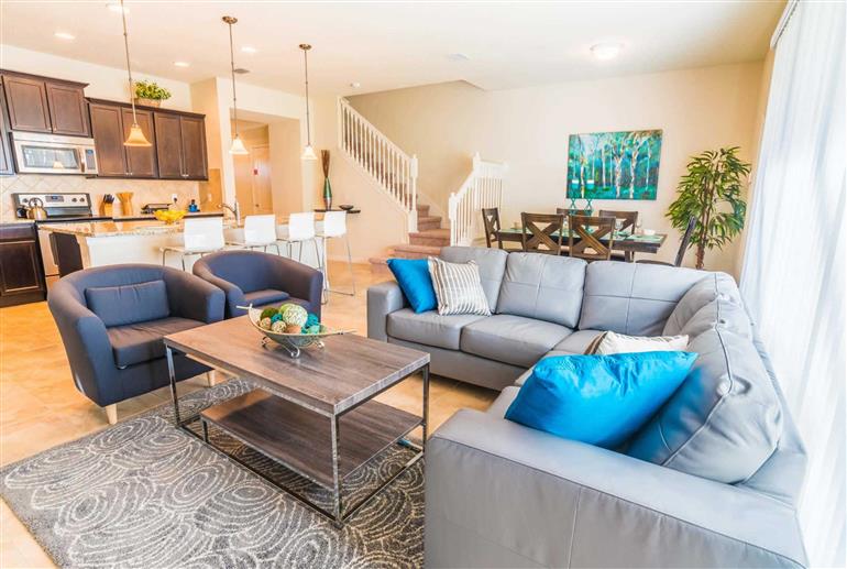 Living room in Villa Rome Drive, Windsor at Westside