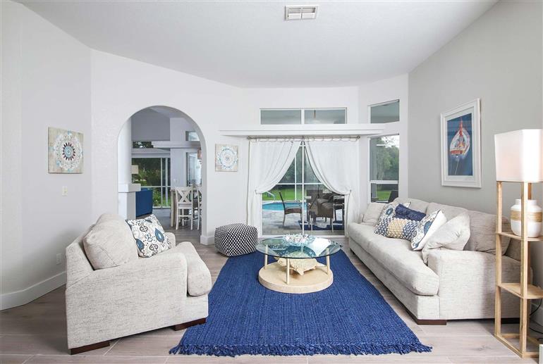 Living room in Villa Starfish, Englewood