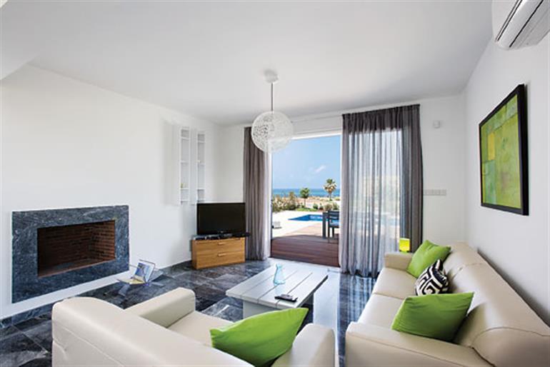 Living room in Villa Turquoise, Paphos