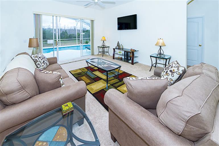 Living room in Villa Vanda Executive, Highlands Reserve Disney Area and Kissimmee