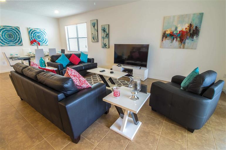 Living room in Villa Victoria, New Providence