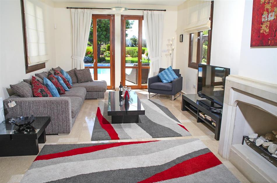 Living room in Villa Zsofia, Cyprus