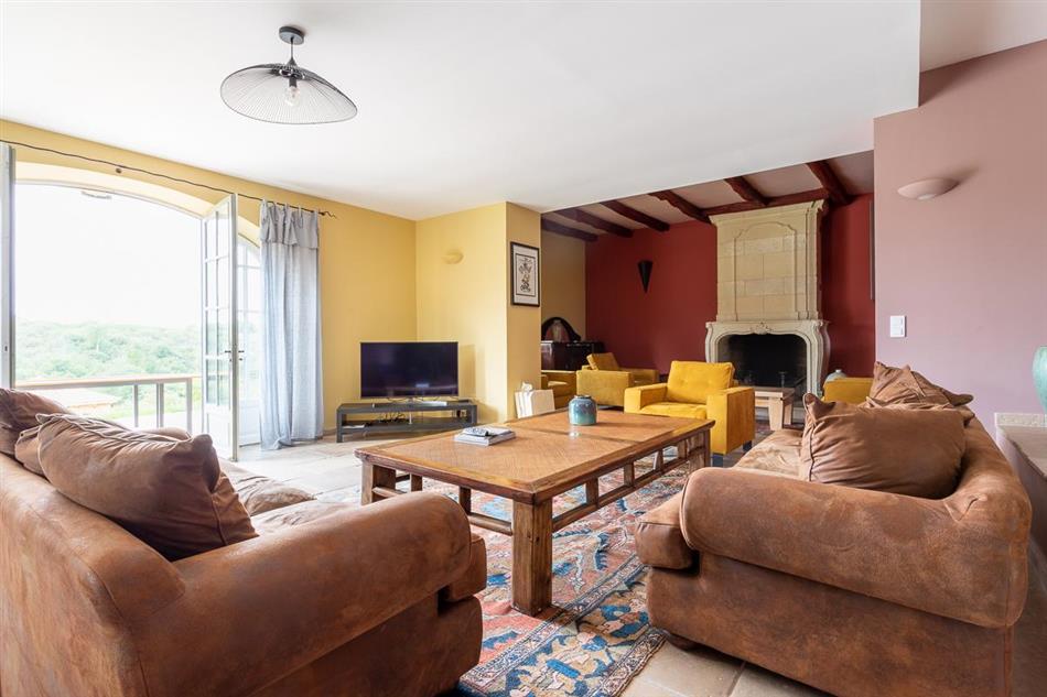 The living room at La Retraite in Dordogne, France