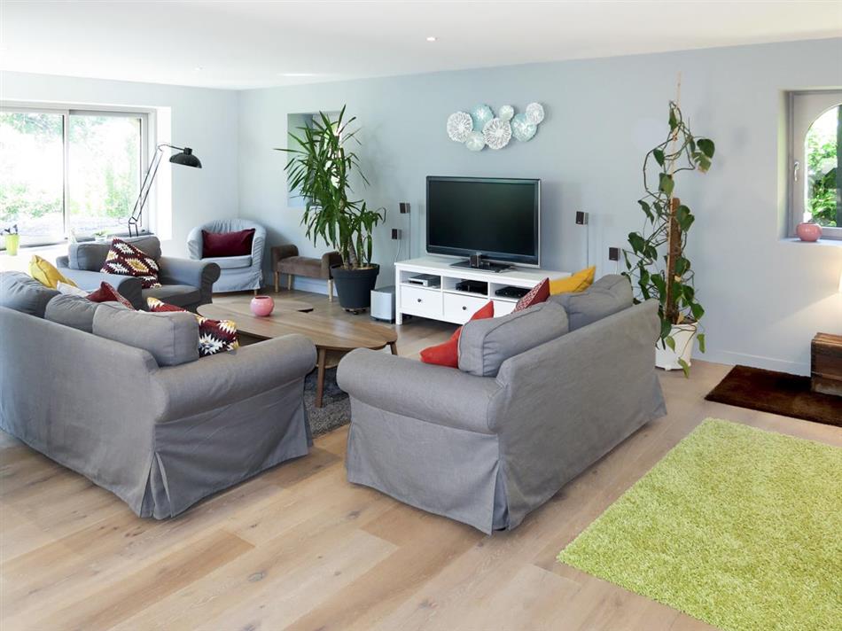 This is the living room at Maison Breton in Brittany, France