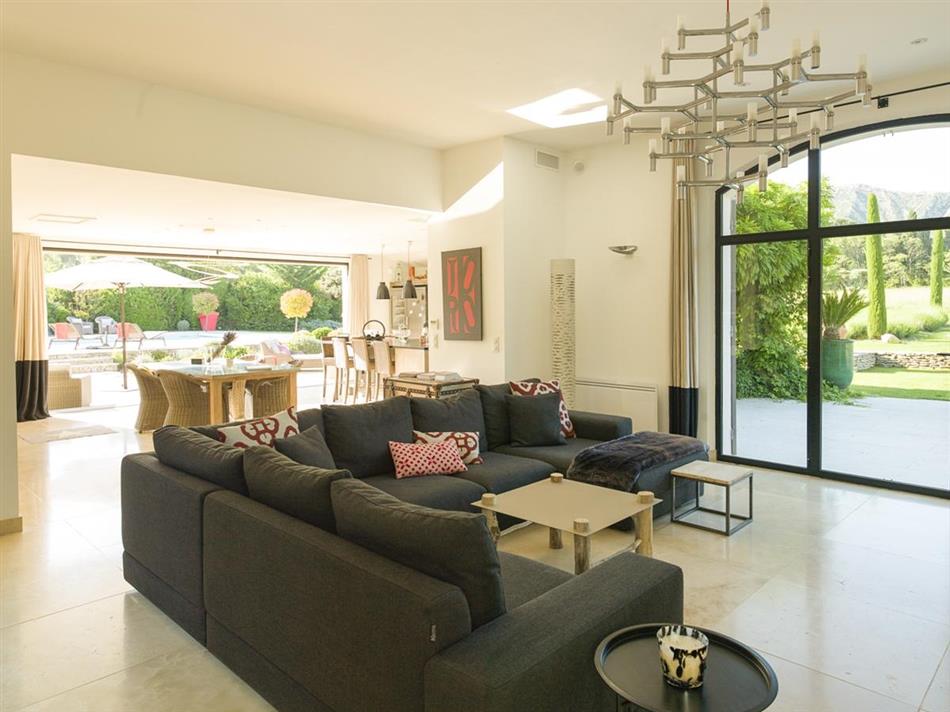 This is the living room at Maison Des Fees in Provence-Alpes, France