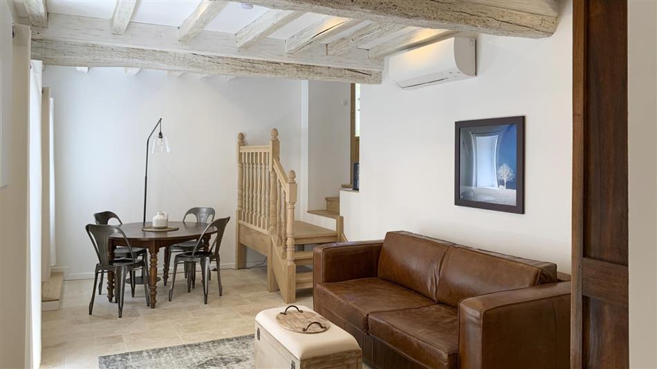 The living room at Maison Ravel in Burgundy, France