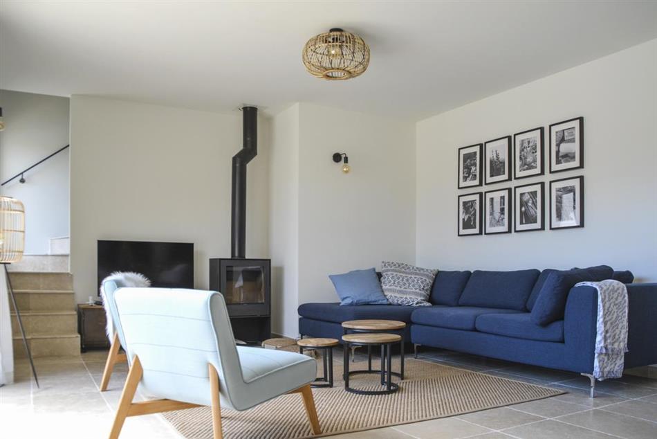 This is the living room at Maison Ventoux in Avignon, France