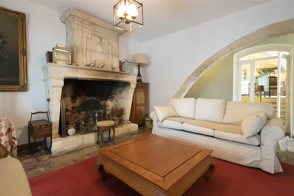 This is the living room at Mas du Paradou in France