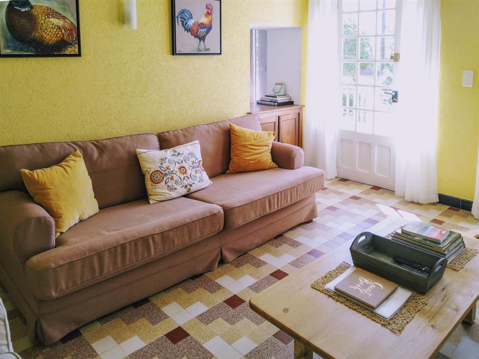 This is the living room at The Little Bakery in Burgundy, France