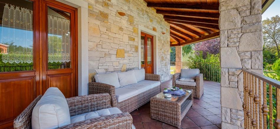This is the living room at Villa Idilican in Labin, Istria