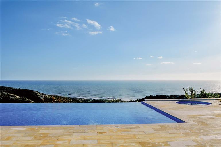Swimming pool and views at Villa Iris, Aphrodite Hills
