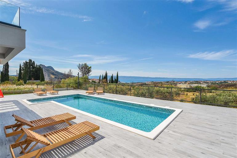 Swimming pool at Villa Morena, Split, Croatia