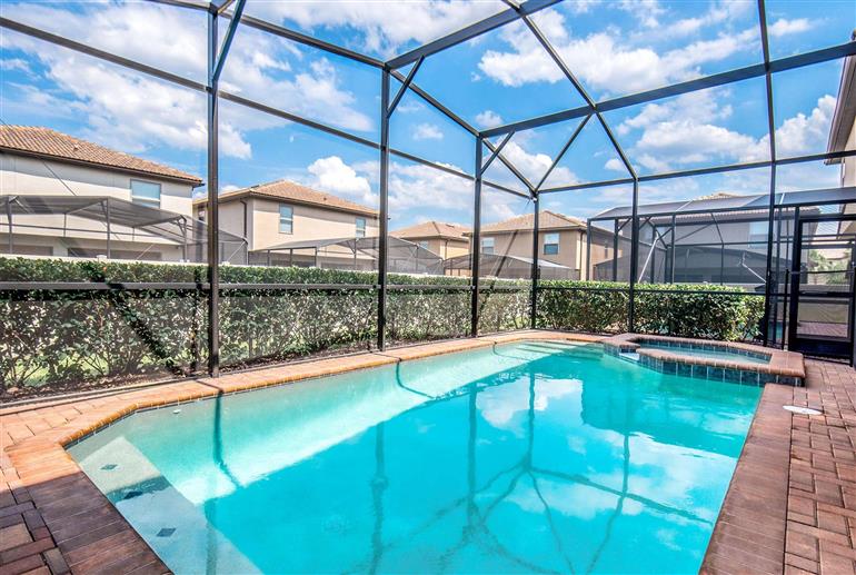 Swimming pool at Villa Morocco Way, Windsor at Westside