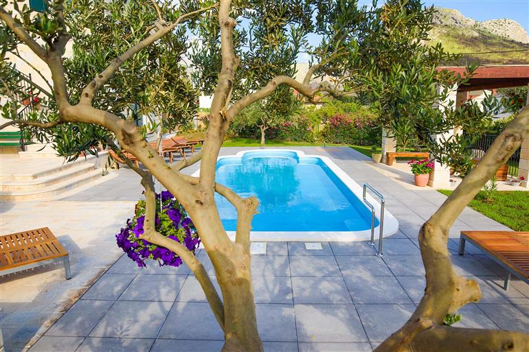 Swimming pool at Villa Wishing Lodge, Split, Croatia