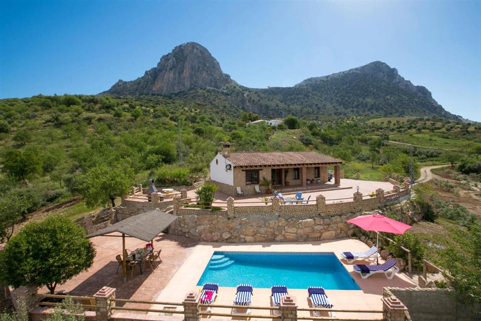 The swimming pool at Casa Irene in Spain