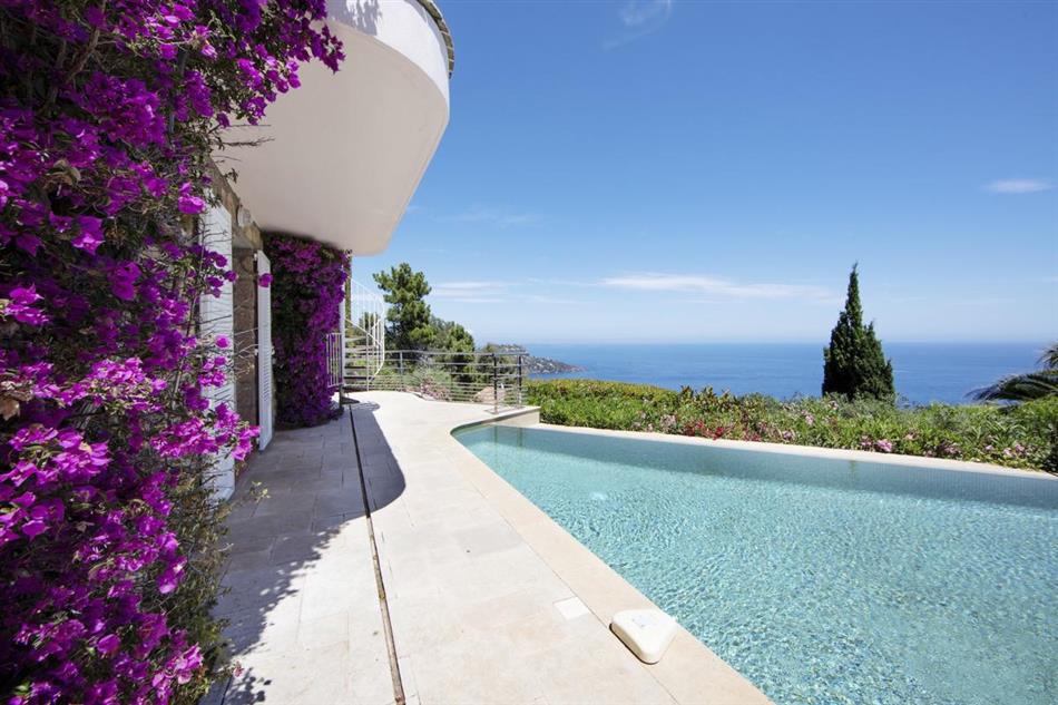 The swimming pool at La Brise in Cannes, France